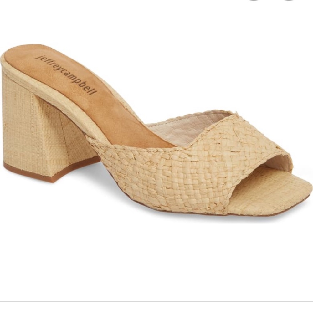 Jeffrey Campbell Melange Raffia heels